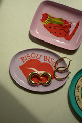 Bisou Bisou Enameled Tray