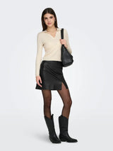 Lelina Faux Leather Skirt