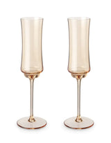 Tulip Champagne Flute-Amber