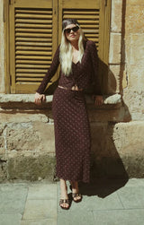 Eda Polka Dot Mesh Skirt