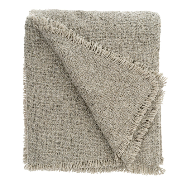 Fringed Boucle Throw