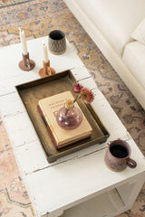 Footed Coffee Table Tray