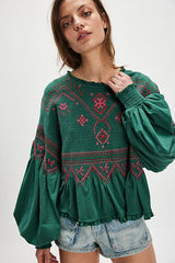 Holly Embroidered Top