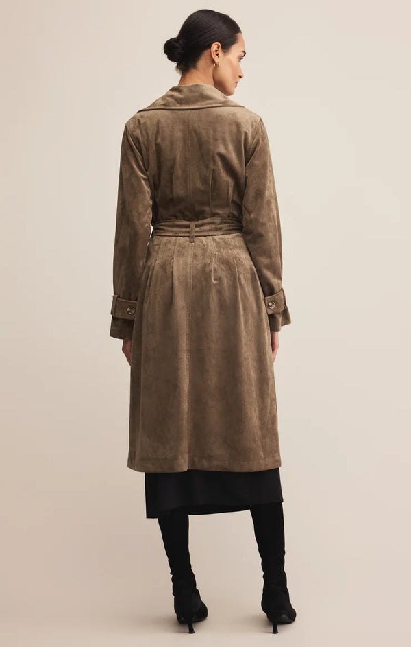 Dorian Faux Suede Trench