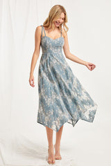 Midi Floral Lace Dress