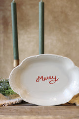 Scalloped Merry Platter