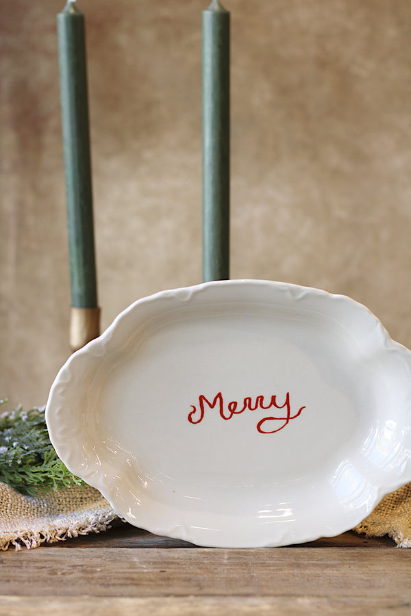 Scalloped Merry Platter