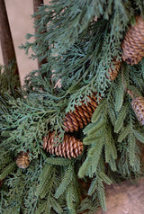 RT Mixed Cedar Wreath W/Cones