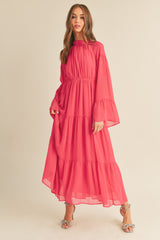 High Neck Tiered Maxi