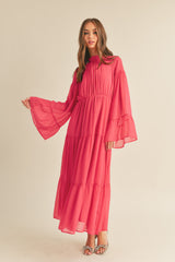 High Neck Tiered Maxi
