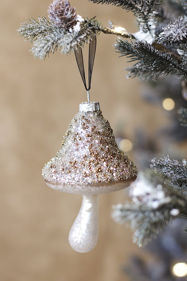 Glitter Mushroom Orn.