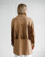Faux Suede Fringe Jacket