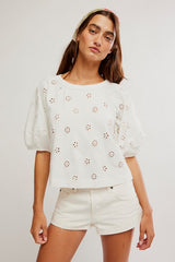 Jessie Eyelet Tee