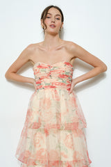 Tiered Strapless Maxi Dress