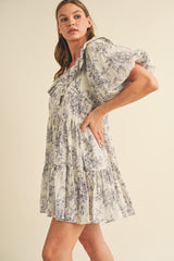 Exclusive Ruffle V Neck Dress