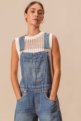 Slouchy Denim Overalls