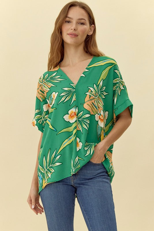 Madison Flower Print Top