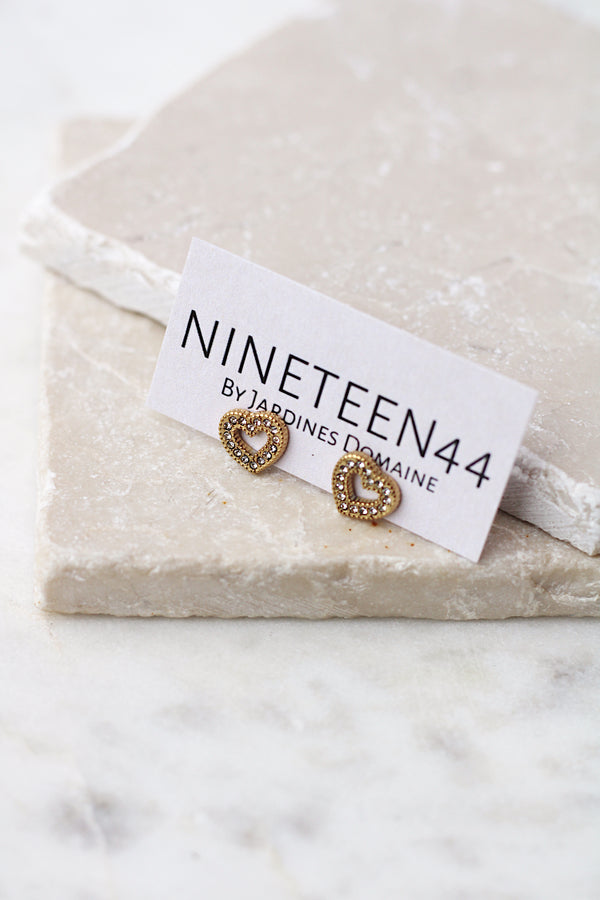 Faith Heart Studs