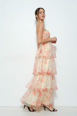 Tiered Strapless Maxi Dress