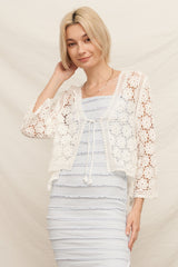 Wide Sleeve Crochet Cardigan