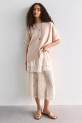 Margot Sweater Tee-Pearl