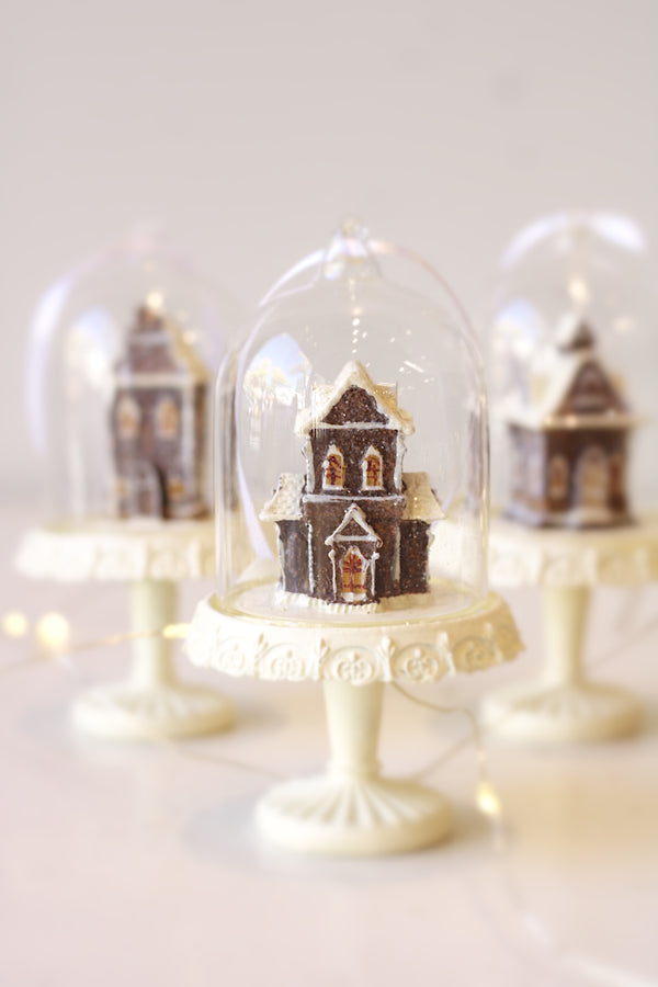 Gingerbread House Dome Orn.