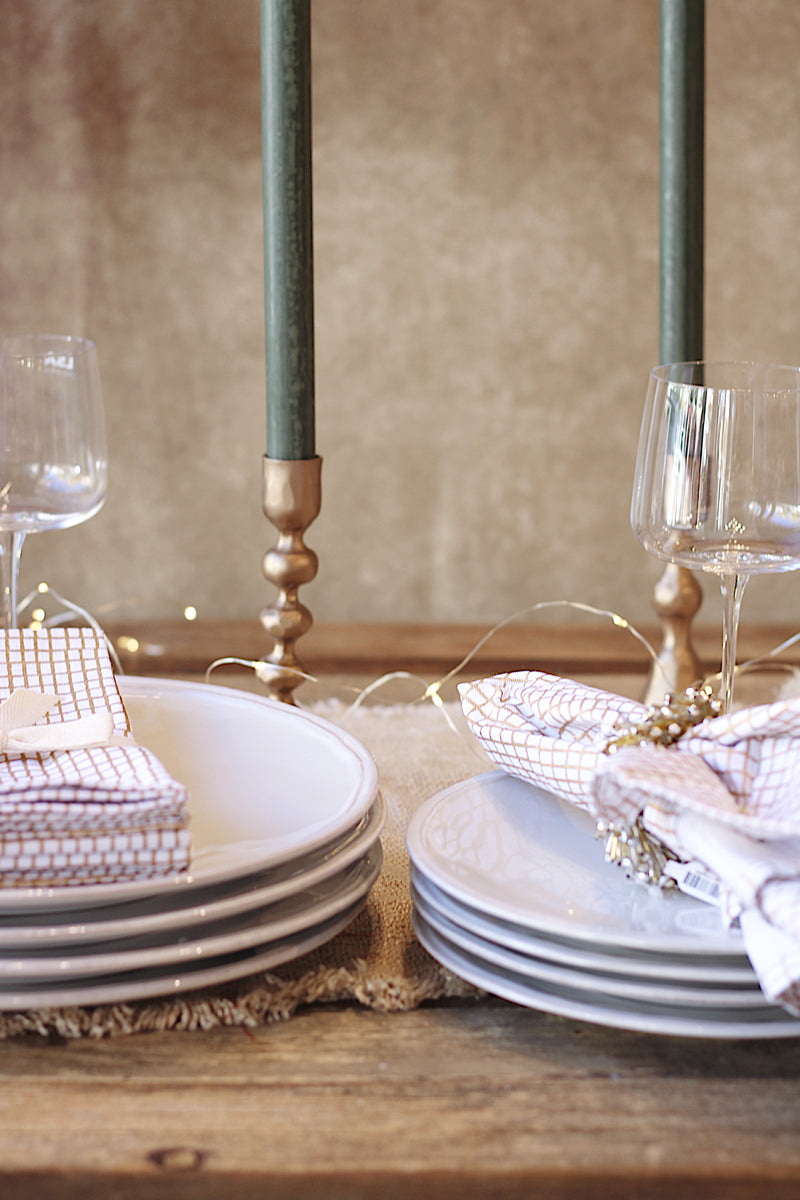 Gold Mosaic Napkins S/4