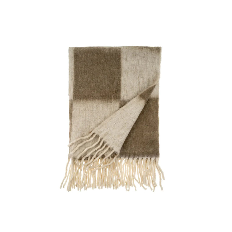 Checkerboard Throw-Taupe