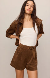 Ivory Suede Short