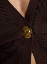 Hammered Button Cardigan