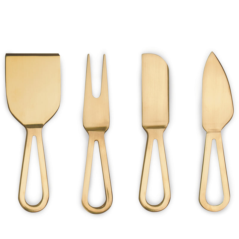 Cheese Knives S/4 Gold