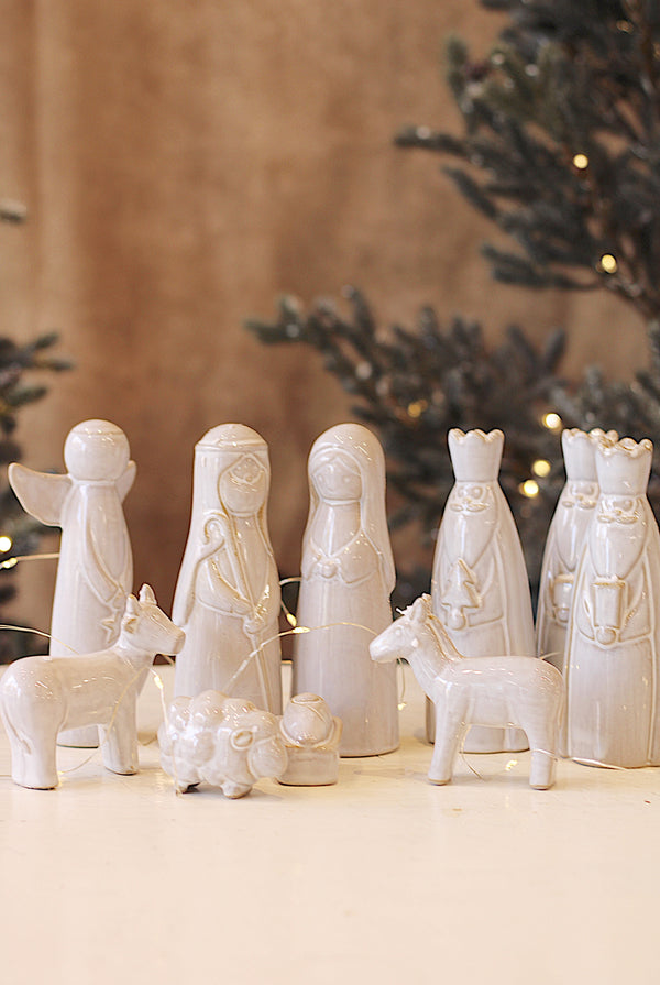 Stoneware Nativity Set