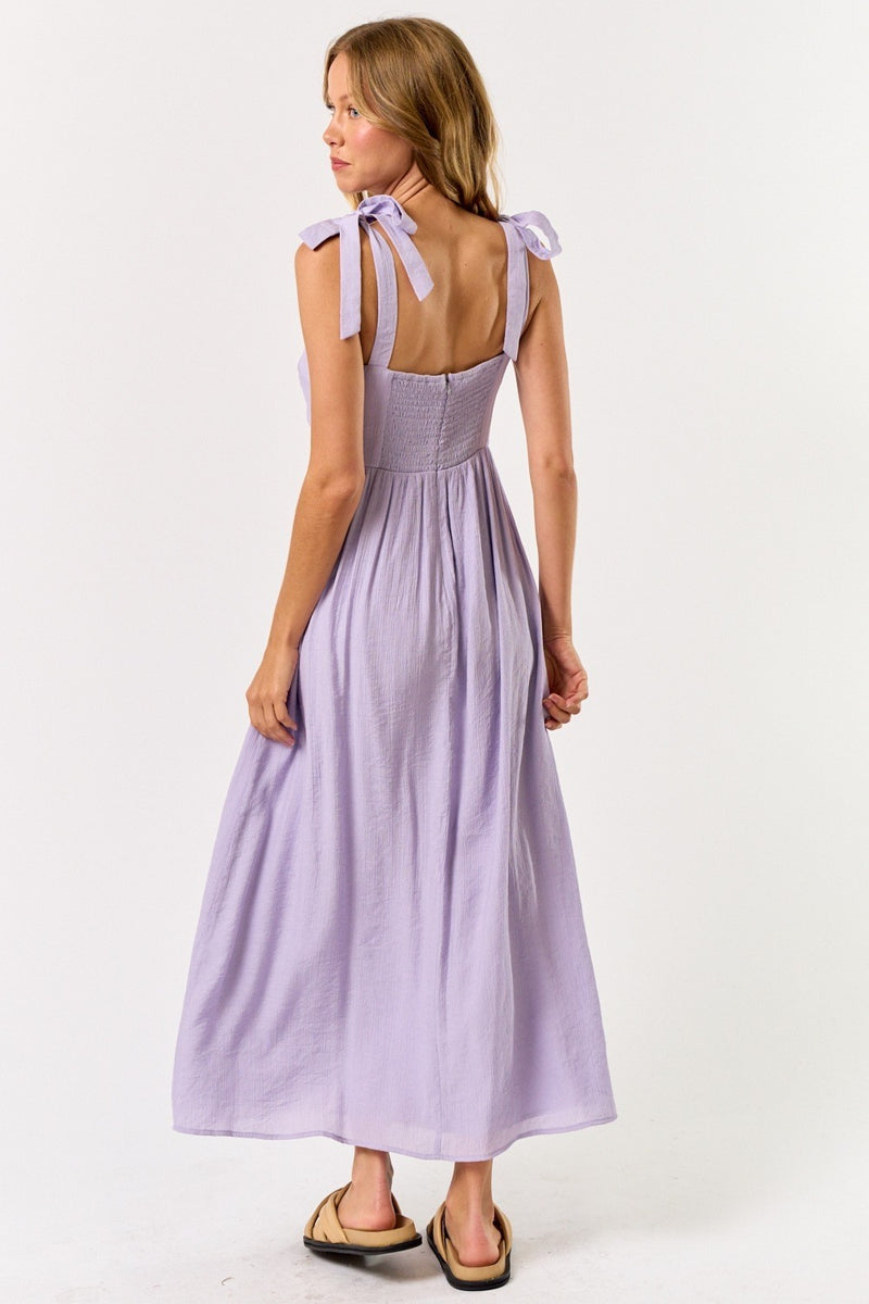 Embroidered Flower Maxi