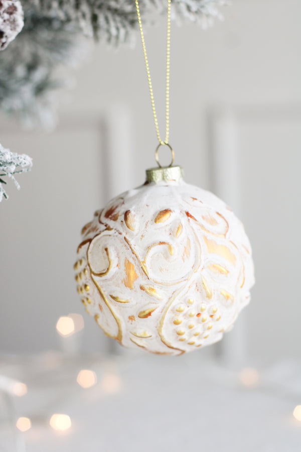 Glass Ball Ornament-Leaf