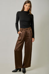 Ruffle Mock Neck