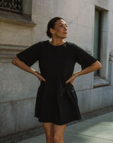 Tiered Dress-Black