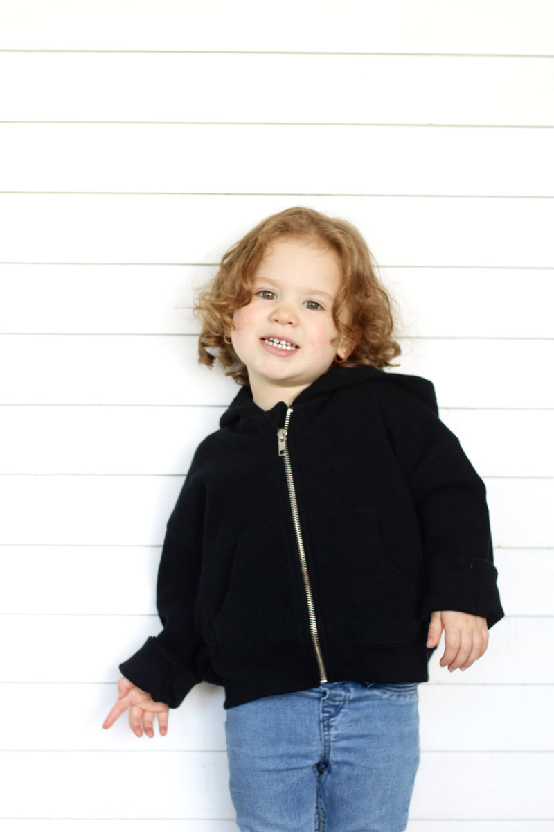 Kids Waffle Full Zip