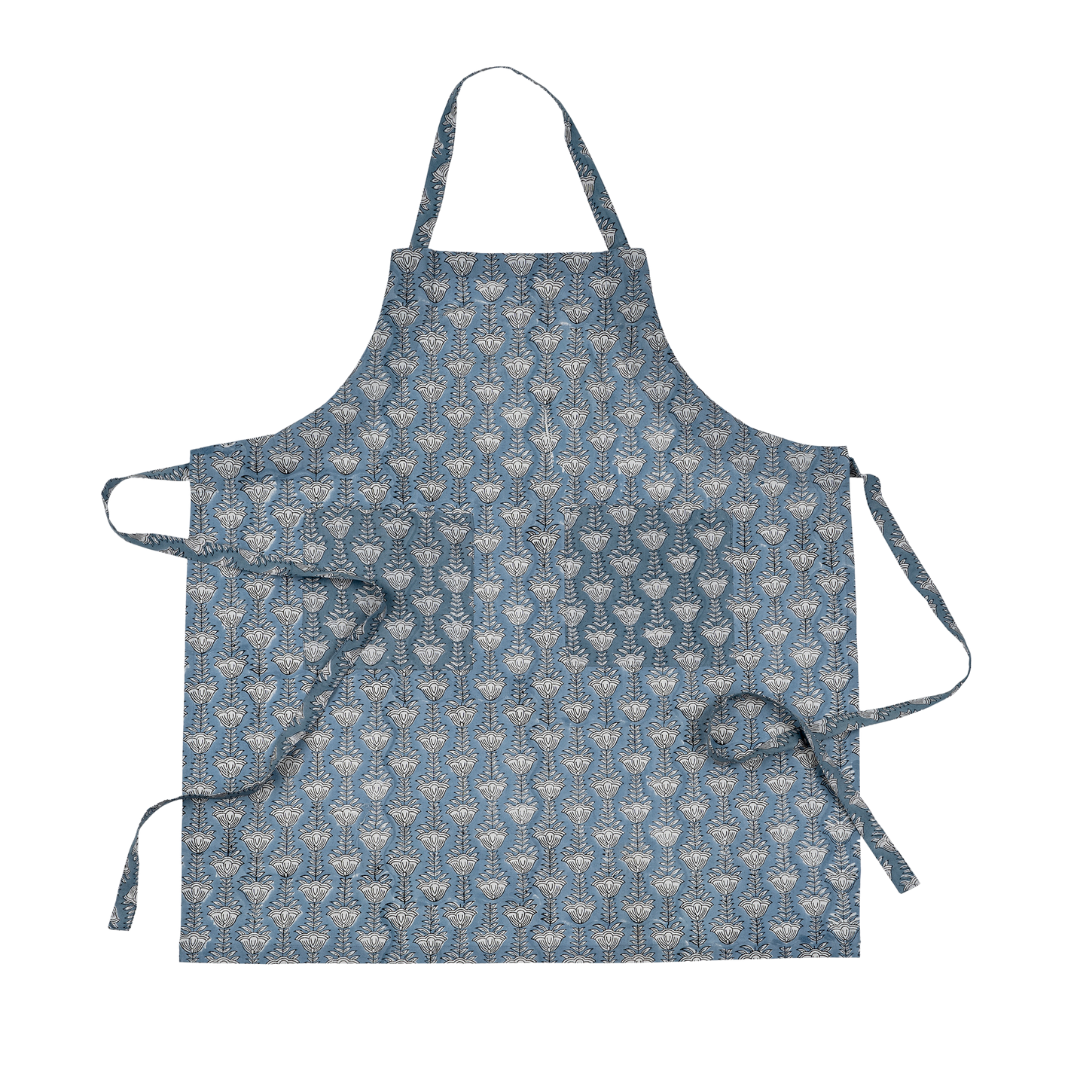 Bluebell Block Print Apron – Jardines Domaine