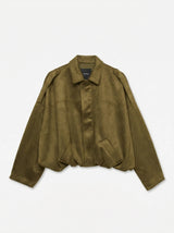 Hazel Faux Suede Bomber