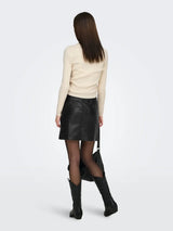 Lelina Faux Leather Skirt
