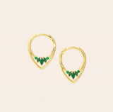Aria Hoop-Emerald
