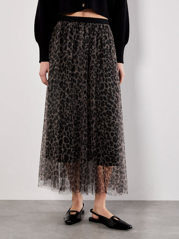 Leopard Tulle Skirt