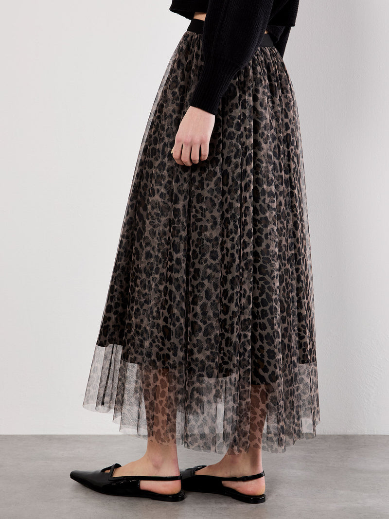 Leopard Tulle Skirt