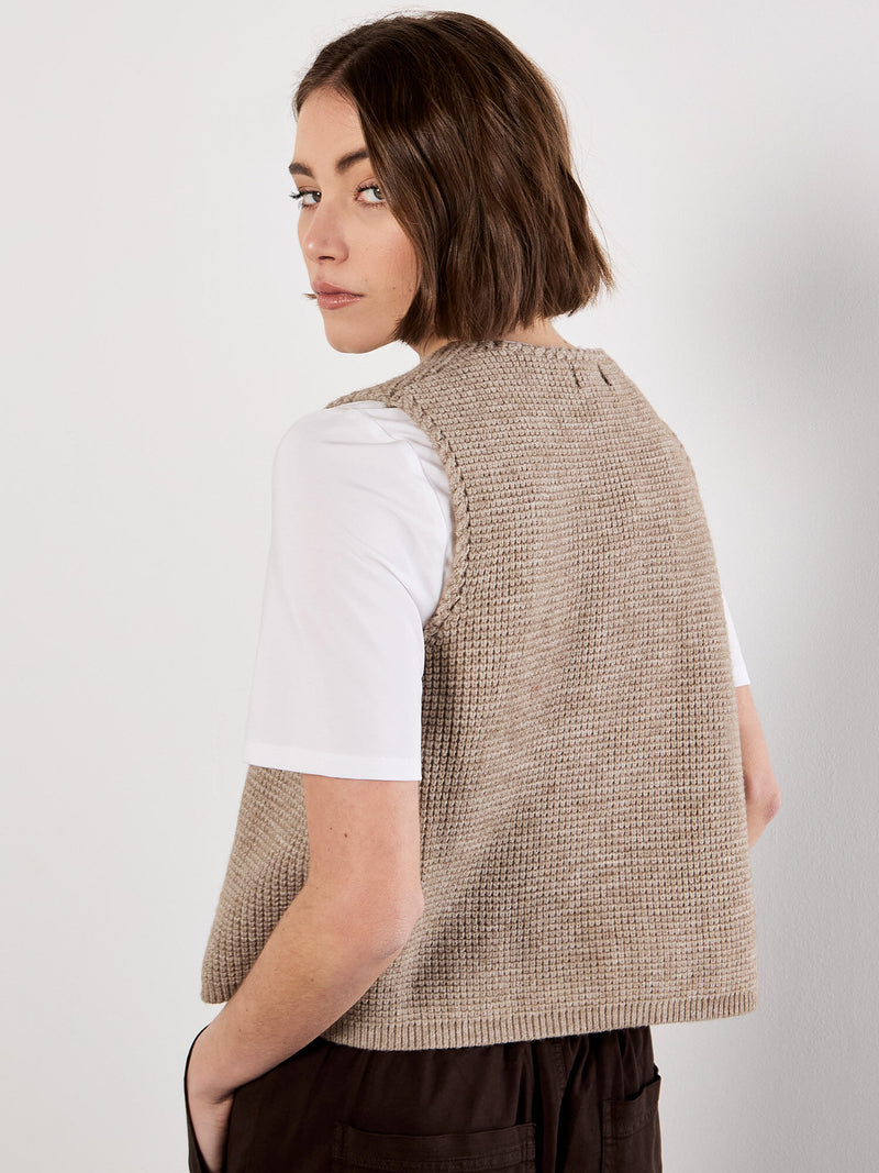 Scallop Waffle Vest