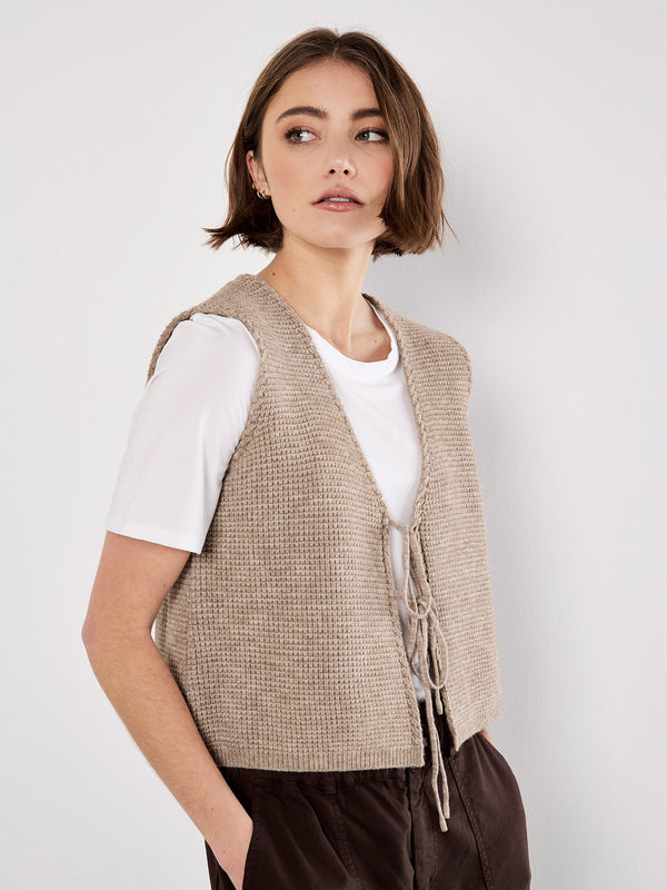 Scallop Waffle Vest