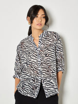 Zebra Oversized Blouse