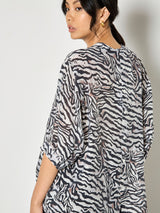 Zebra Oversized Blouse