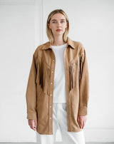 Faux Suede Fringe Jacket