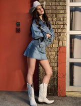 Western Denim Skirt