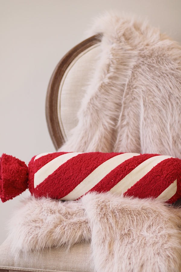 Sherpa Candy Pillow